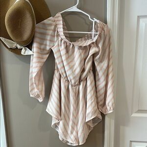 Striped Off-Shoulder Romper